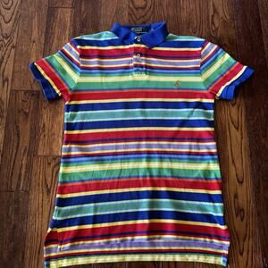 Polo Ralph Lauren Custom Fit Men's S Bright Colorful Striped Drop Tail Preppy